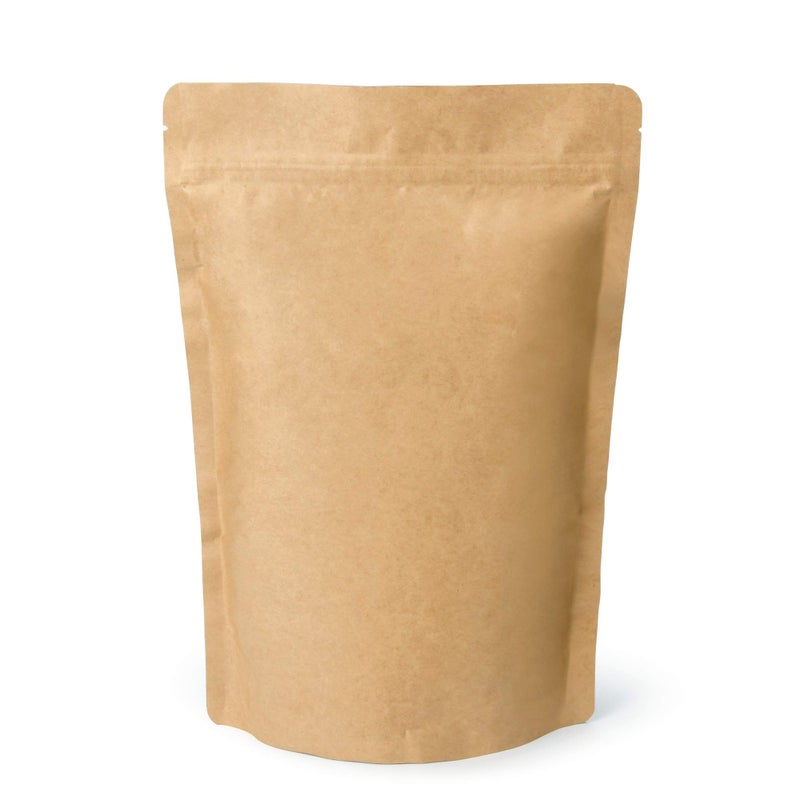 EverPack 250g 8oz 1/2lb Kraft Paper Stand up Zipper Pouches Coffee Bags Coffee Pouches with Valve (Pack of 50) - Image 5